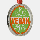 Go Vegan Metalen Ornament (Rechts)