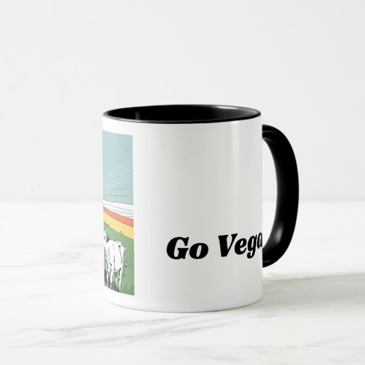 Go Vegan Mok (Voorkant rechts)