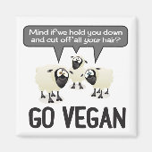 Go Vegan No Wool Magnet (Voorkant)