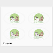 Go Vegan Ovale Sticker (Vel)