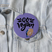 Go Vegan Persoon knuffelen Koe Ronde Button 4,0 Cm (In situ)