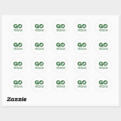 Go Vegan Plant based Nutrition Veganisme Ronde Sticker (Vel)