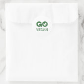 Go Vegan Plant based Nutrition Veganisme Ronde Sticker (Tas)
