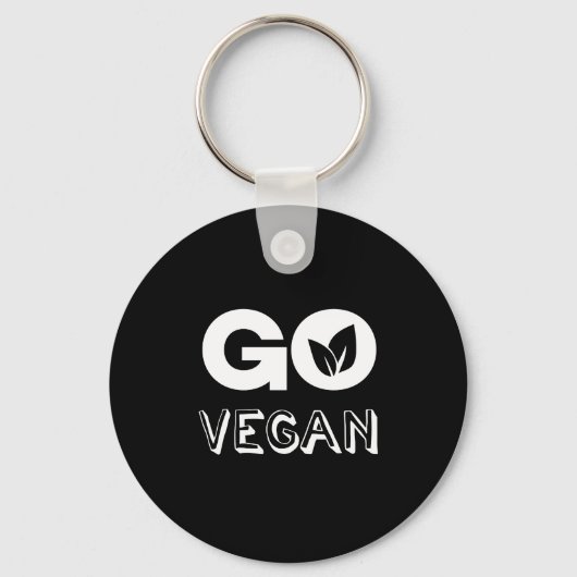 Go Vegan Plant based Nutrition Veganisme Sleutelhanger (Voorkant)