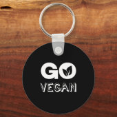 Go Vegan Plant based Nutrition Veganisme Sleutelhanger (Voorkant)
