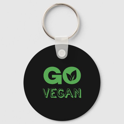 Go Vegan Plant based Nutrition Veganisme Sleutelhanger (Voorkant)