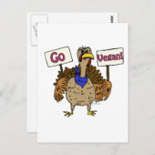 Go Vegan - Praten Turkije Briefkaart (Voorkant / Achterkant)