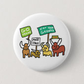 Go Vegan Ronde Button 5,7 Cm (Voorkant)
