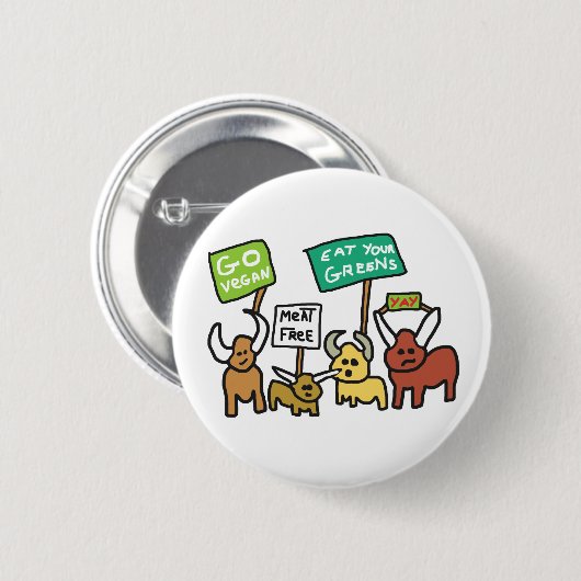 Go Vegan Ronde Button 5,7 Cm (Voorkant /achterkant)