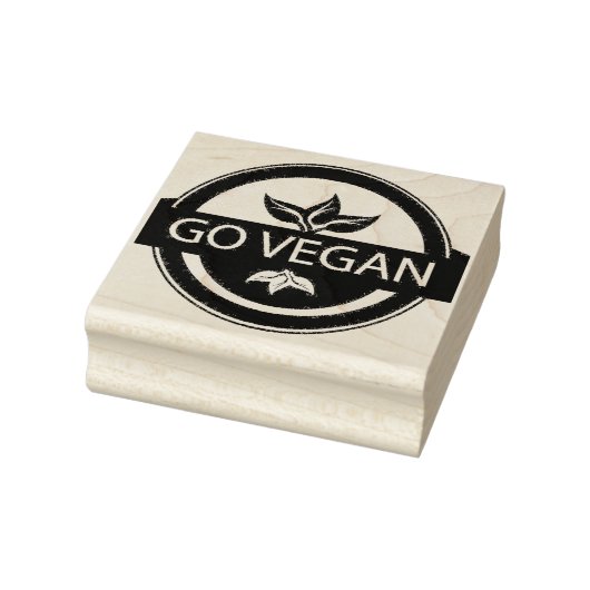 Go Vegan Rubberstempel (Stempel)