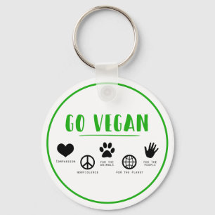 Go Vegan Sleutelhanger