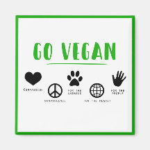 Go Vegan Slogan Quote People, Planet, Animal