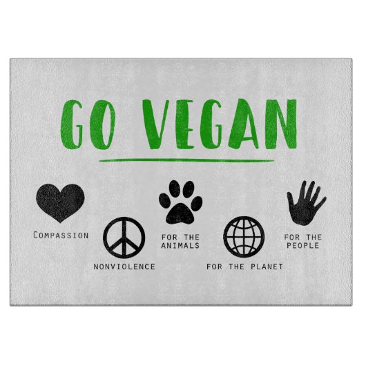 Go Vegan Snijplank (Voorkant)