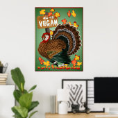 Go Vegan-Thanksgiving Poster (Thuiskantoor)