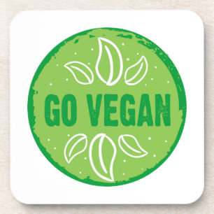 Go Vegan, vegan, veggie, vegetariër, Bier Onderzetter