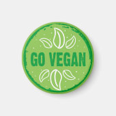 Go Vegan, vegan, veggie, vegetariër, Magneet (Voorkant)