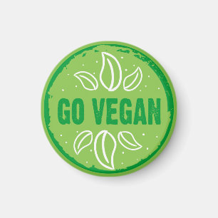 Go Vegan, vegan, veggie, vegetariër, Magneet