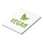 Go Vegan, vegan, veggie, vegetariër, Notitieblok (Linkerzijde)