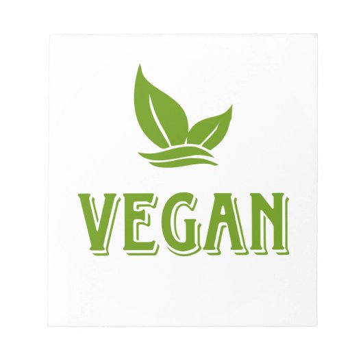 Go Vegan, vegan, veggie, vegetariër, Notitieblok (Voorkant)