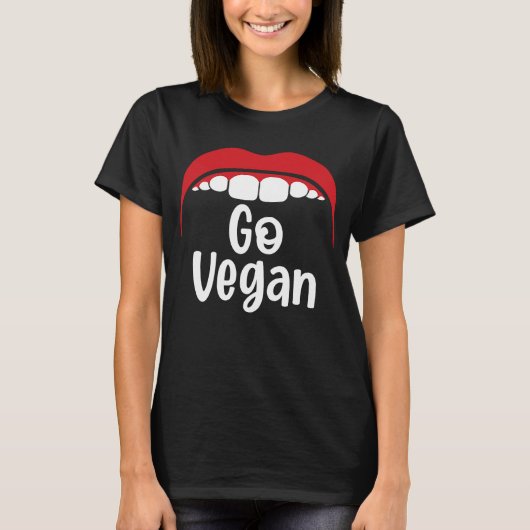 Go Vegan Vegetarian I Love Veggies Vegetable Vegan T-shirt (Voorkant)