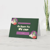 Go Vegan Yes We Can Discount  Bedankkaart (Voorkant)