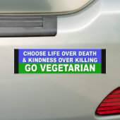 Go Vegetarian Bumpersticker (Op auto)