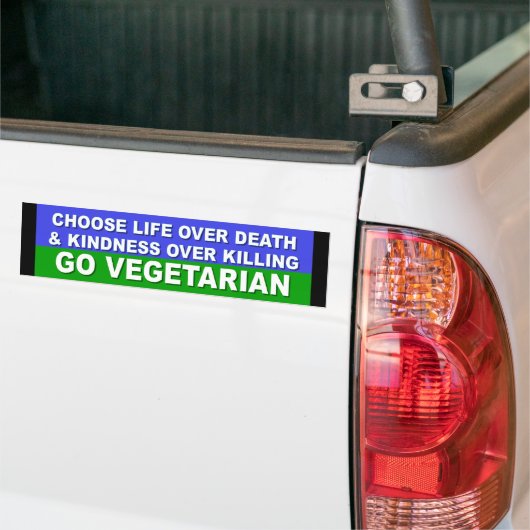Go Vegetarian Bumpersticker (Op Truck)
