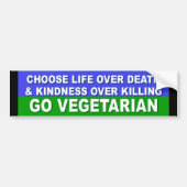 Go Vegetarian Bumpersticker (Voorkant)
