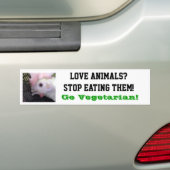 Go Vegetarian Hen Bumpersticker (Op auto)