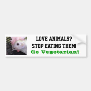 Go Vegetarian Hen Bumpersticker