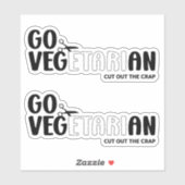 Go Vegetarian, Vegan Activism Sticker (Vel)