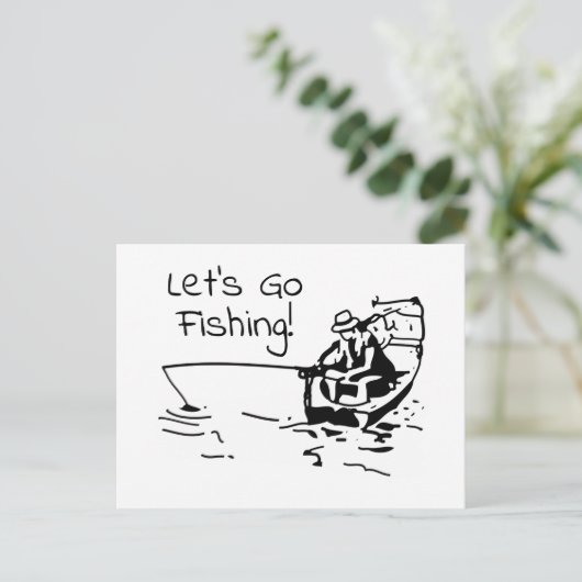 Go Vissen Day Briefkaart (Staand voorkant)