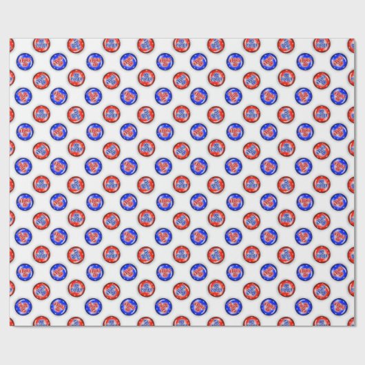 Go Vote Pins Wrapping Paper Cadeaupapier (Vlak)