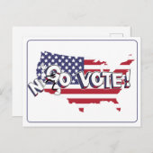 Go Vote! Wahlaufforderungs Briefkaart (Voorkant / Achterkant)