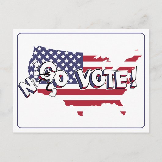 Go Vote! Wahlaufforderungs Briefkaart (Voorkant)
