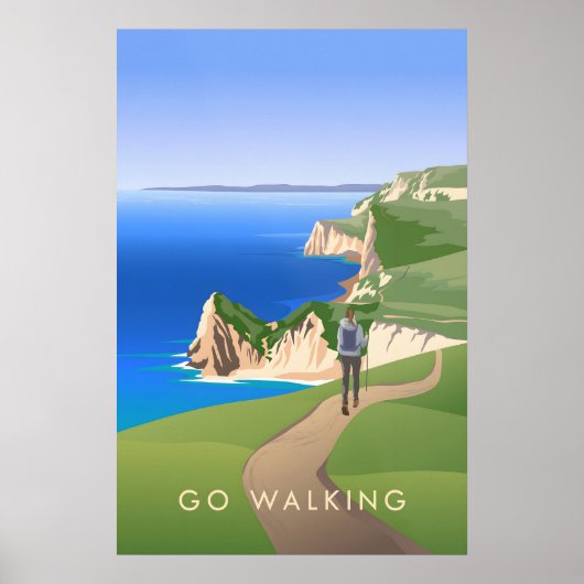 Go Walking Travel Poster (Voorkant)