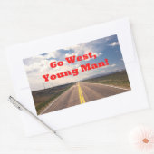 Go West, Young Man Rechthoekige Sticker (Envelop)