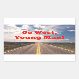 Go West, Young Man Rechthoekige Sticker