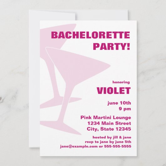 Go Wild Bachelorette Party Invitations Kaart (Achterkant)
