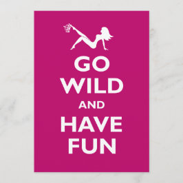 Go Wild Bachelorette Party Invitations Kaart
