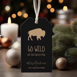Go Wild Buffalo Kraft Papier ID602 Cadeaulabel