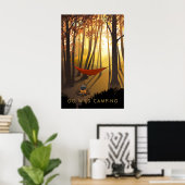 Go Wild Camping Travel Poster (Thuiskantoor)