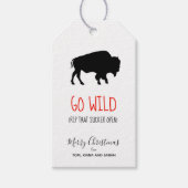 Go Wild Zwart Buffel Zwart Wit Plaid ID602 Cadeaulabel (Voorkant)