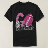 Go Wildcats School Sports Fan Spirit Breast Cancer T-shirt (Design voorkant)