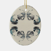 Go With the Flow - Acrylic Pouring Keramisch Ornament (Rechts)