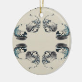 Go With the Flow - Acrylic Pouring Keramisch Ornament (Links)