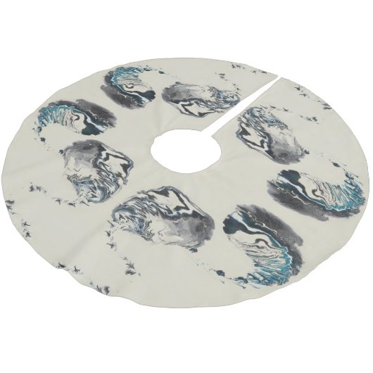 Go With the Flow - Acrylic Pouring Kerstboom Rok (Gekanteld)