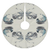 Go With the Flow - Acrylic Pouring Kerstboom Rok (Voorkant)