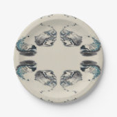 Go With the Flow - Acrylic Pouring Papieren Bordje (Voorkant)