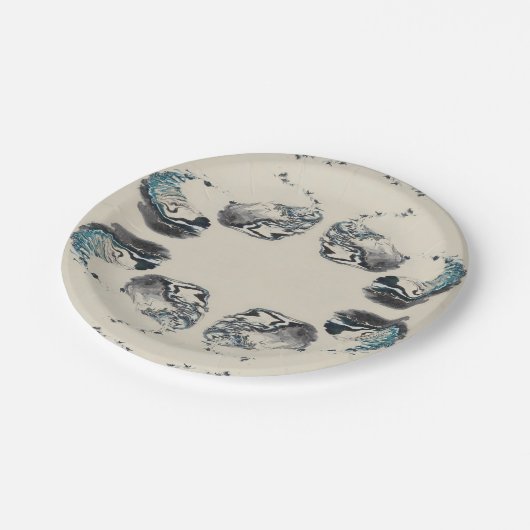 Go With the Flow - Acrylic Pouring Papieren Bordje (Gekanteld)